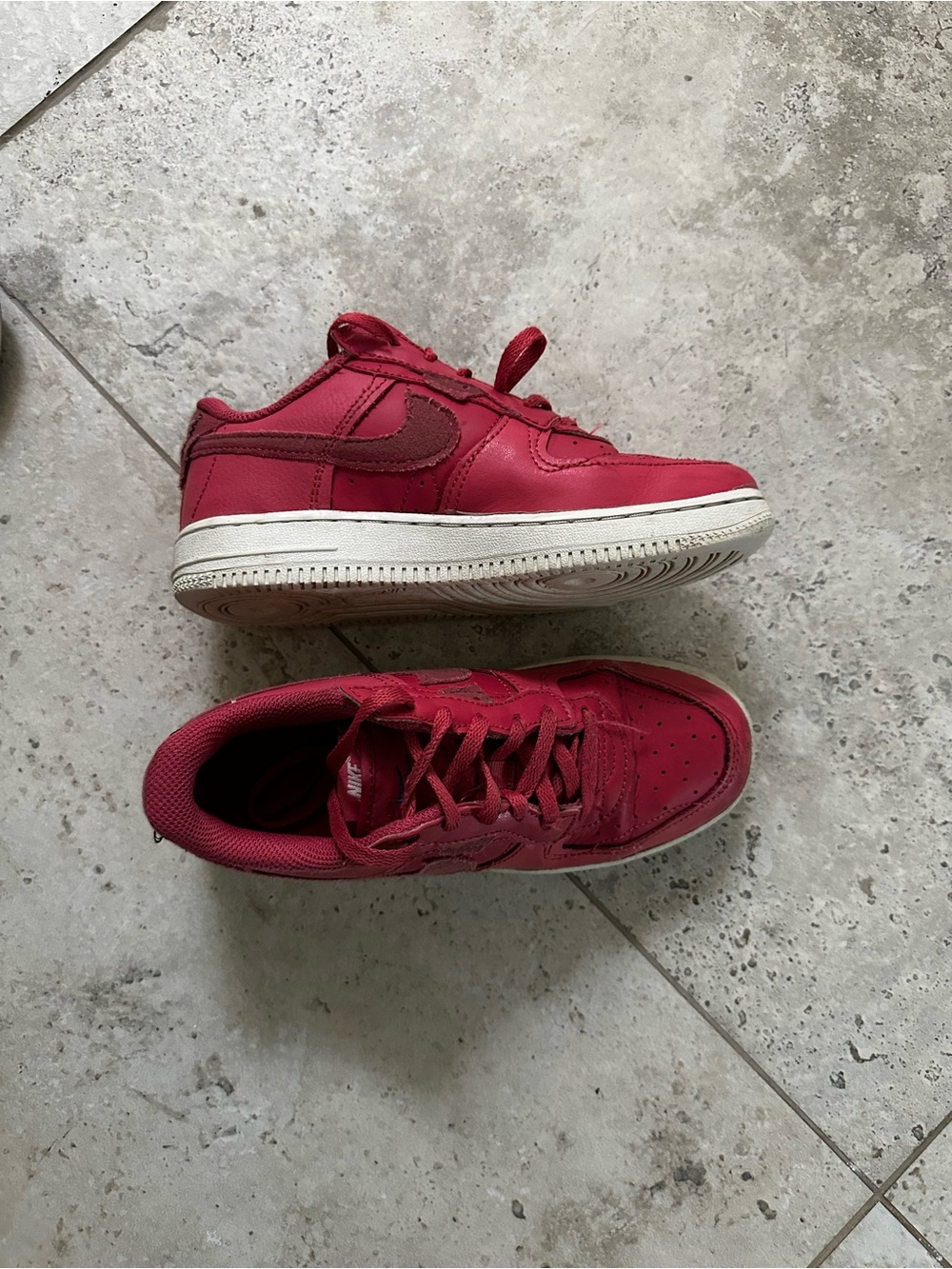 Nike Air Force 1 Kids Pink Low-Top Sneakers